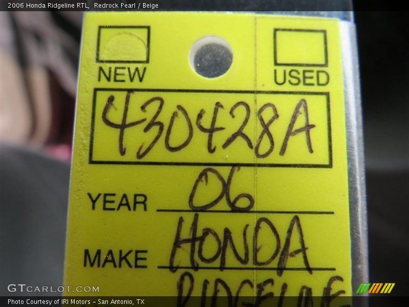 Redrock Pearl / Beige 2006 Honda Ridgeline RTL