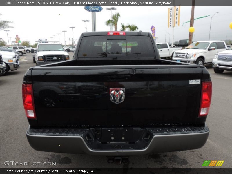 Brilliant Black Crystal Pearl / Dark Slate/Medium Graystone 2009 Dodge Ram 1500 SLT Crew Cab
