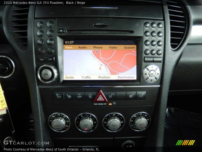 Controls of 2010 SLK 350 Roadster