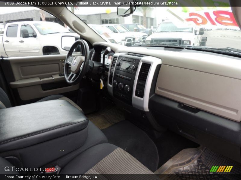 Brilliant Black Crystal Pearl / Dark Slate/Medium Graystone 2009 Dodge Ram 1500 SLT Crew Cab