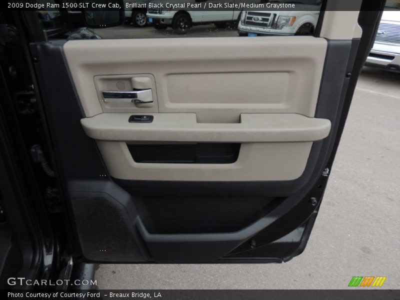 Brilliant Black Crystal Pearl / Dark Slate/Medium Graystone 2009 Dodge Ram 1500 SLT Crew Cab