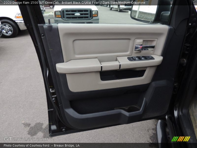 Brilliant Black Crystal Pearl / Dark Slate/Medium Graystone 2009 Dodge Ram 1500 SLT Crew Cab