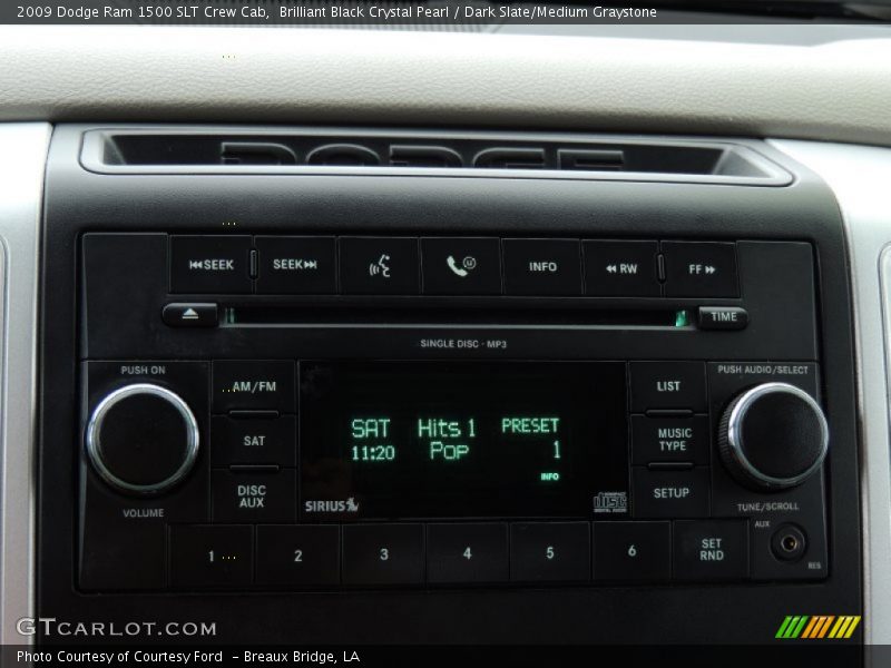 Brilliant Black Crystal Pearl / Dark Slate/Medium Graystone 2009 Dodge Ram 1500 SLT Crew Cab