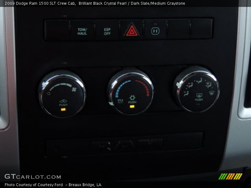 Brilliant Black Crystal Pearl / Dark Slate/Medium Graystone 2009 Dodge Ram 1500 SLT Crew Cab