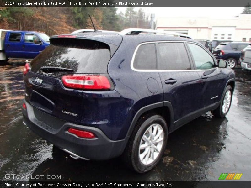 True Blue Pearl / Iceland - Black/Iceland Gray 2014 Jeep Cherokee Limited 4x4