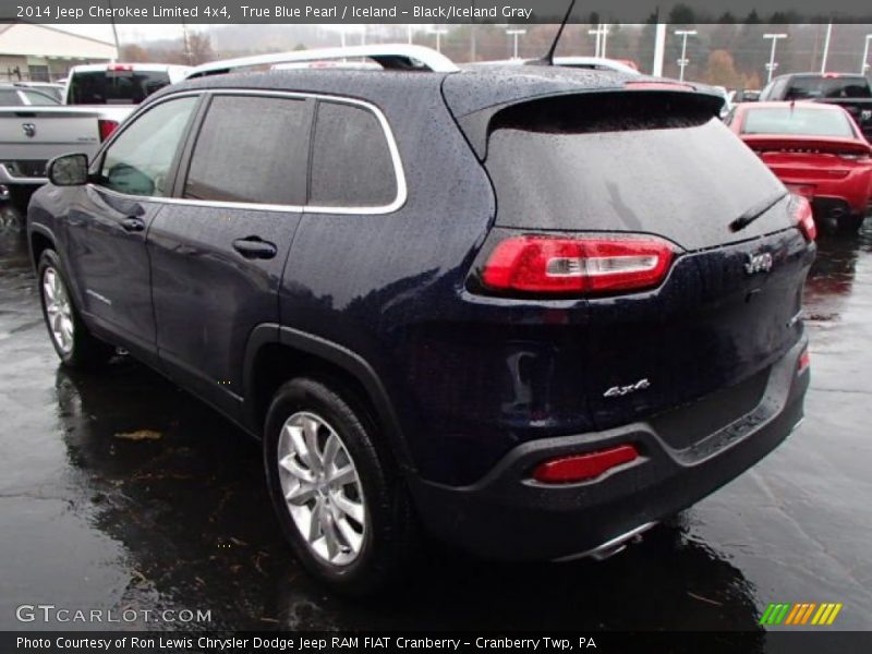 True Blue Pearl / Iceland - Black/Iceland Gray 2014 Jeep Cherokee Limited 4x4
