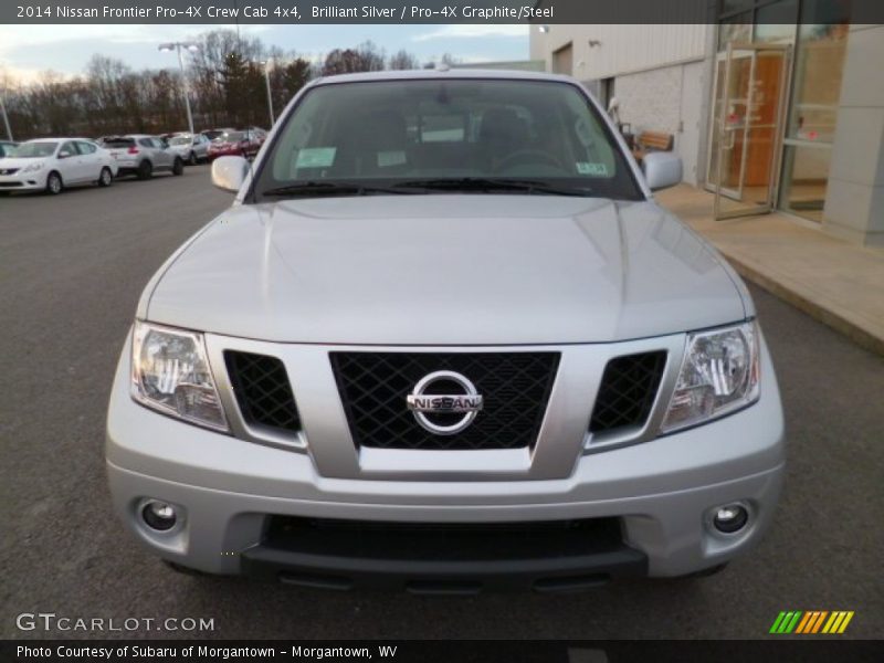 Brilliant Silver / Pro-4X Graphite/Steel 2014 Nissan Frontier Pro-4X Crew Cab 4x4