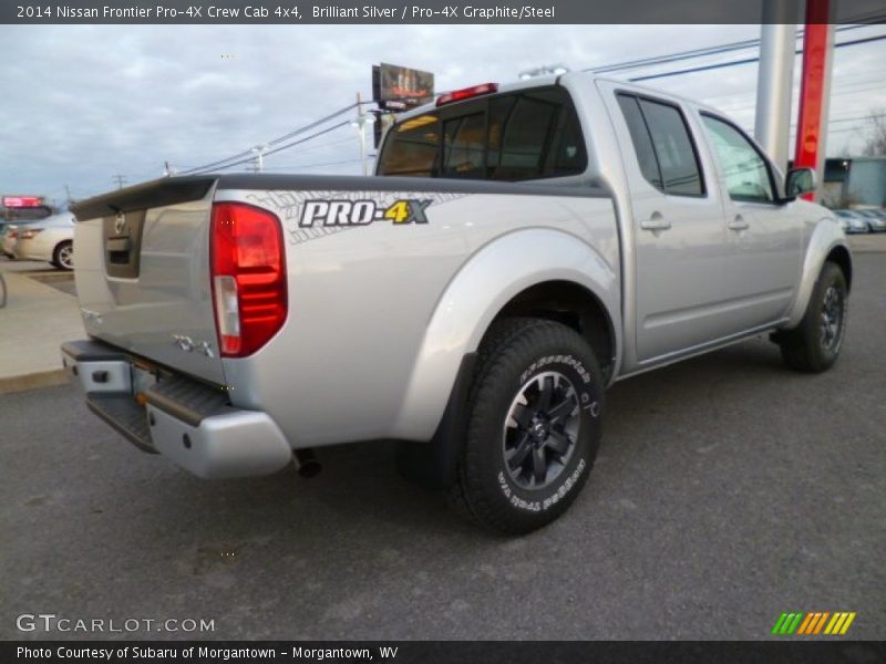 Brilliant Silver / Pro-4X Graphite/Steel 2014 Nissan Frontier Pro-4X Crew Cab 4x4