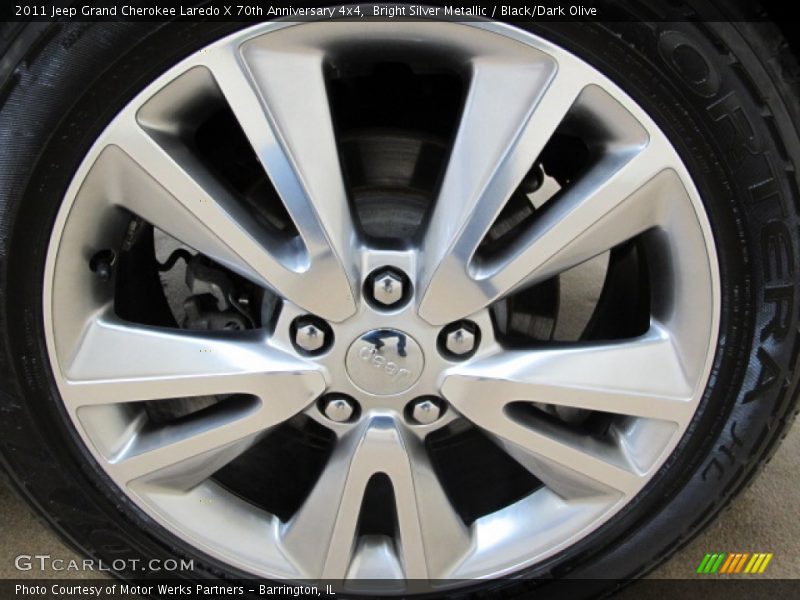 Bright Silver Metallic / Black/Dark Olive 2011 Jeep Grand Cherokee Laredo X 70th Anniversary 4x4