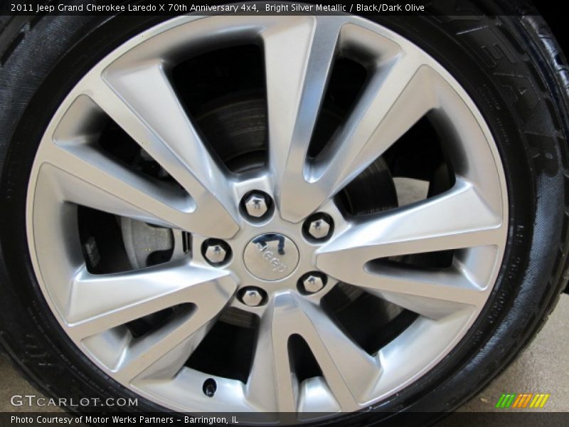Bright Silver Metallic / Black/Dark Olive 2011 Jeep Grand Cherokee Laredo X 70th Anniversary 4x4