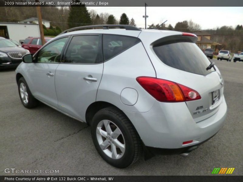 Brilliant Silver Metallic / Beige 2009 Nissan Murano S AWD