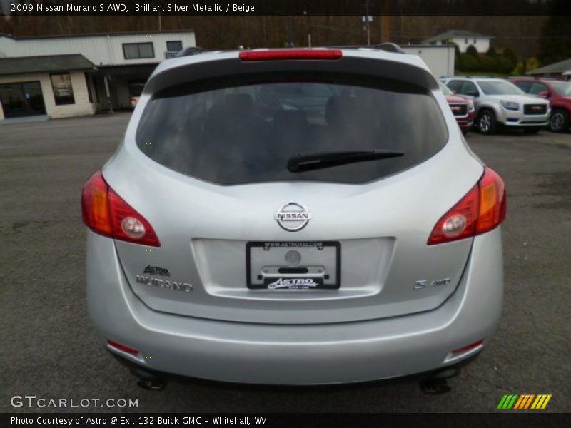 Brilliant Silver Metallic / Beige 2009 Nissan Murano S AWD