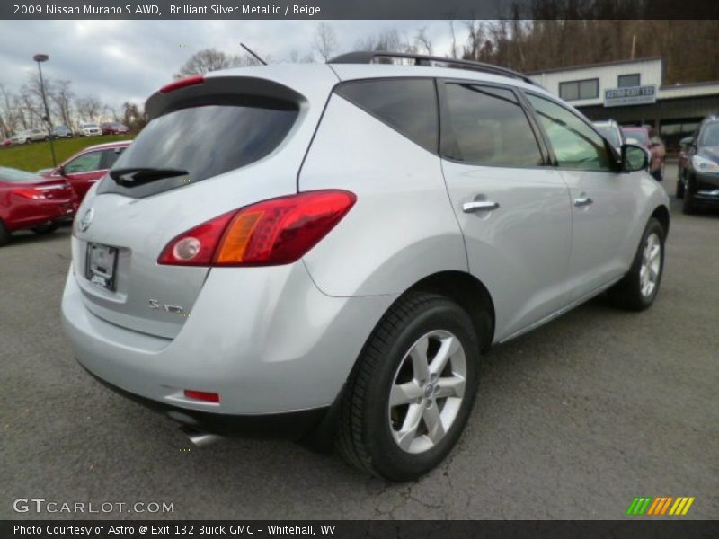 Brilliant Silver Metallic / Beige 2009 Nissan Murano S AWD