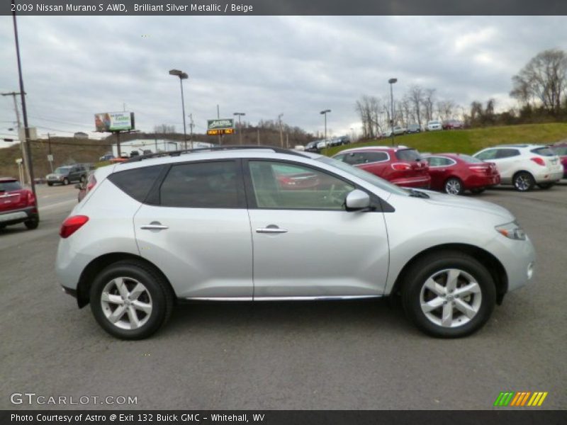 Brilliant Silver Metallic / Beige 2009 Nissan Murano S AWD