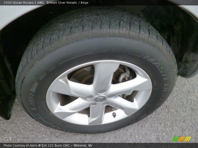 Brilliant Silver Metallic / Beige 2009 Nissan Murano S AWD