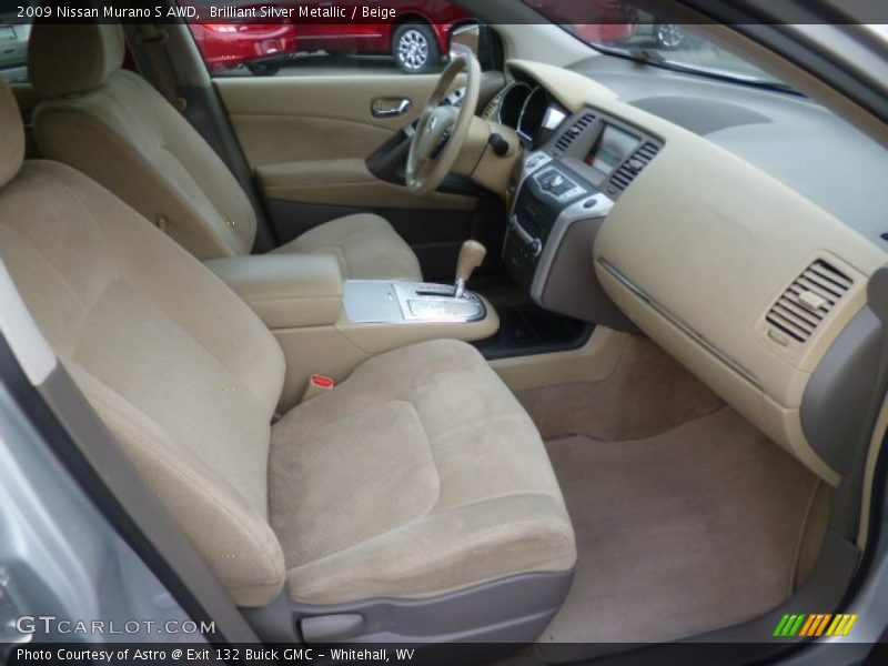 Brilliant Silver Metallic / Beige 2009 Nissan Murano S AWD