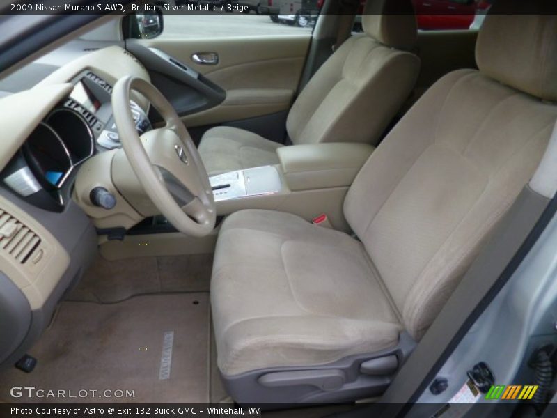 Brilliant Silver Metallic / Beige 2009 Nissan Murano S AWD