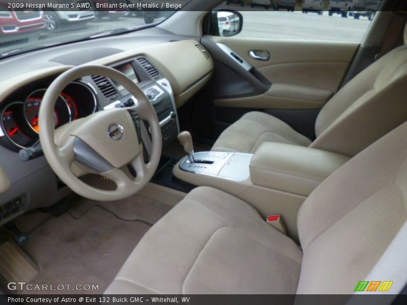 Brilliant Silver Metallic / Beige 2009 Nissan Murano S AWD