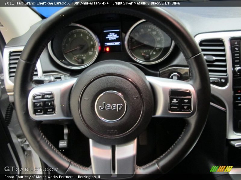 Bright Silver Metallic / Black/Dark Olive 2011 Jeep Grand Cherokee Laredo X 70th Anniversary 4x4
