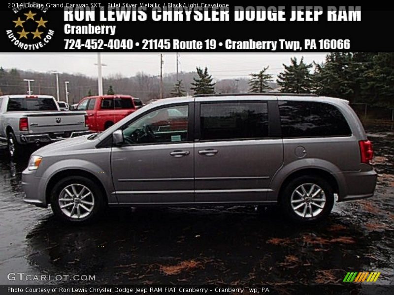 Billet Silver Metallic / Black/Light Graystone 2014 Dodge Grand Caravan SXT