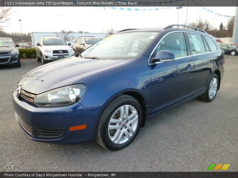 Tempest Blue Metallic / Titan Black 2011 Volkswagen Jetta TDI SportWagen