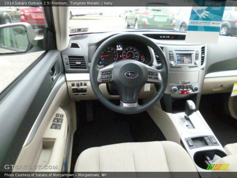 Tungsten Metallic / Ivory 2014 Subaru Outback 2.5i Premium