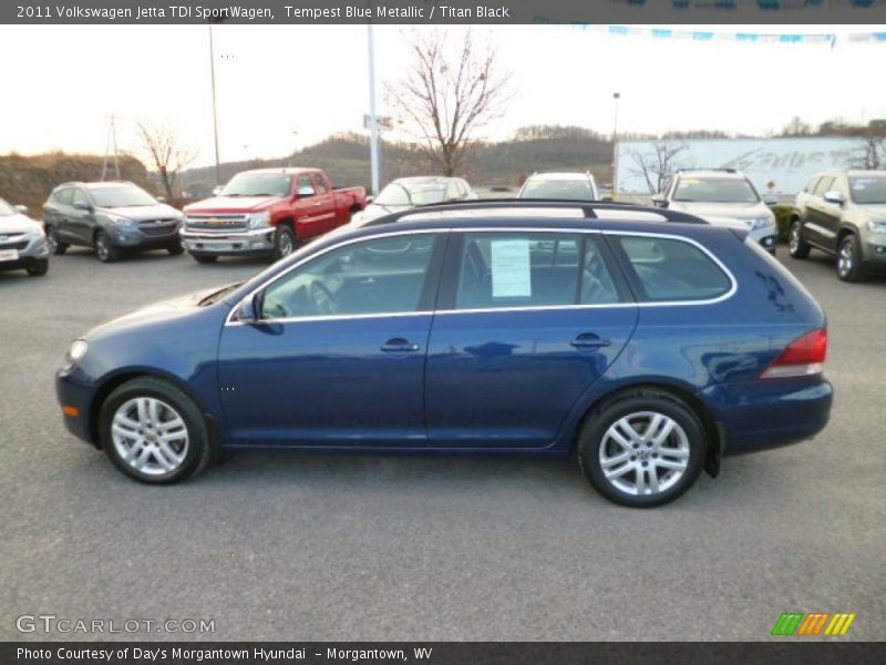 Tempest Blue Metallic / Titan Black 2011 Volkswagen Jetta TDI SportWagen