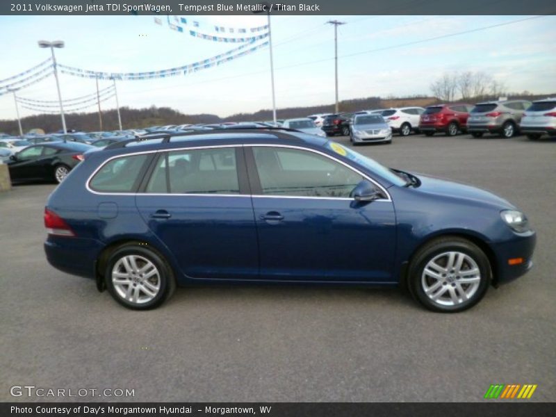 Tempest Blue Metallic / Titan Black 2011 Volkswagen Jetta TDI SportWagen