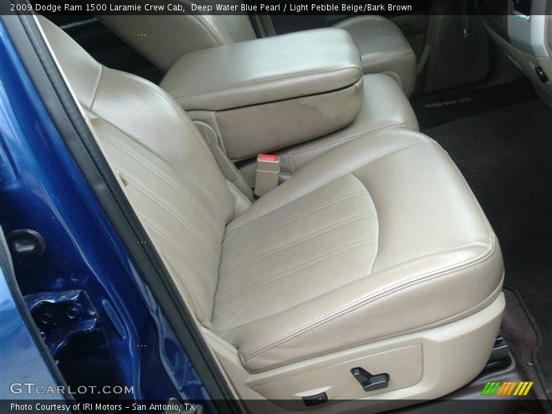 Deep Water Blue Pearl / Light Pebble Beige/Bark Brown 2009 Dodge Ram 1500 Laramie Crew Cab