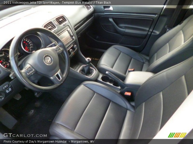Tempest Blue Metallic / Titan Black 2011 Volkswagen Jetta TDI SportWagen