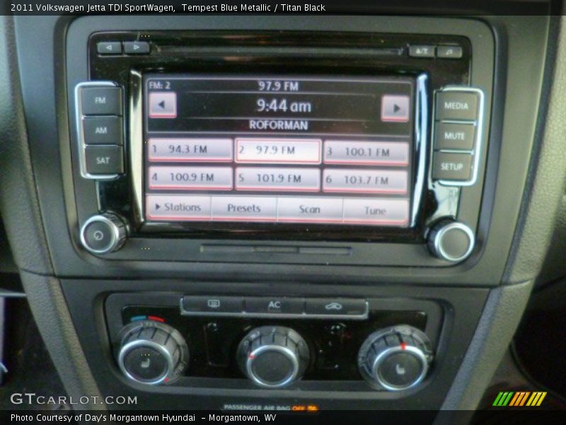 Tempest Blue Metallic / Titan Black 2011 Volkswagen Jetta TDI SportWagen
