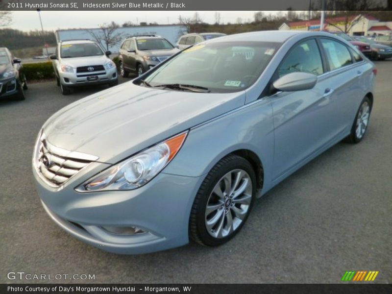 Iridescent Silver Blue Metallic / Black 2011 Hyundai Sonata SE