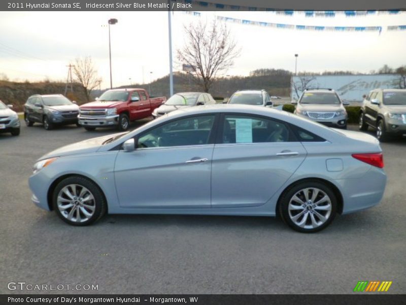 Iridescent Silver Blue Metallic / Black 2011 Hyundai Sonata SE