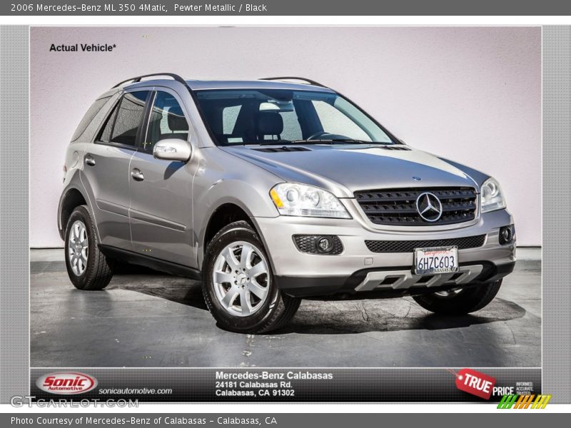 Pewter Metallic / Black 2006 Mercedes-Benz ML 350 4Matic