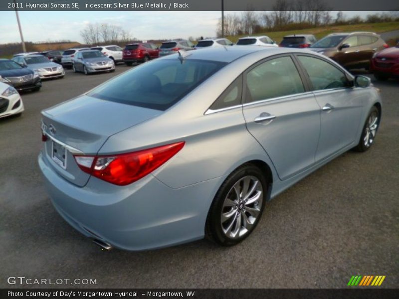 Iridescent Silver Blue Metallic / Black 2011 Hyundai Sonata SE
