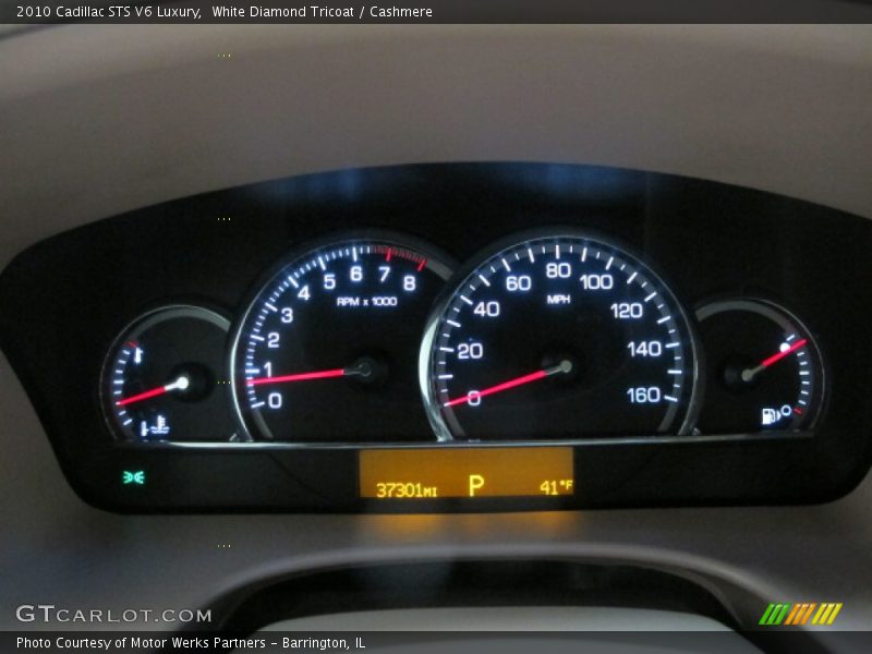 White Diamond Tricoat / Cashmere 2010 Cadillac STS V6 Luxury