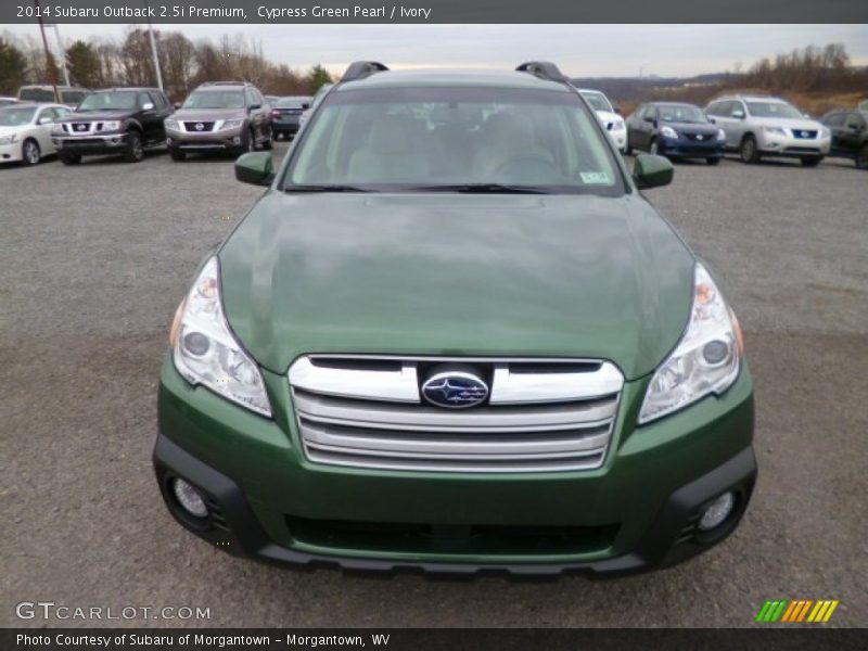 Cypress Green Pearl / Ivory 2014 Subaru Outback 2.5i Premium