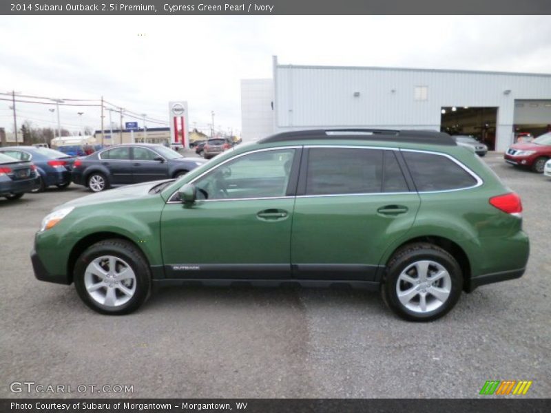 Cypress Green Pearl / Ivory 2014 Subaru Outback 2.5i Premium