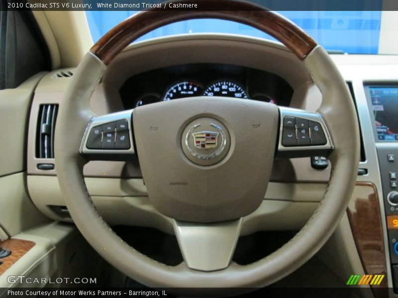 White Diamond Tricoat / Cashmere 2010 Cadillac STS V6 Luxury