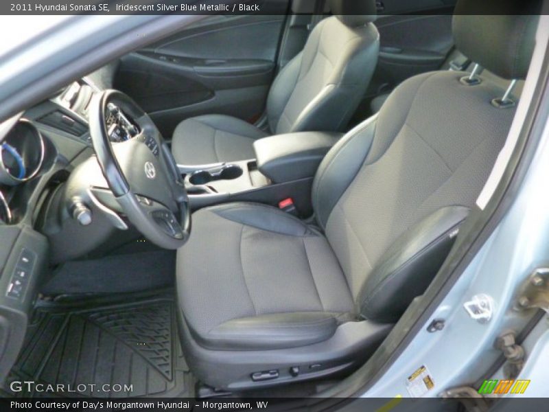 Iridescent Silver Blue Metallic / Black 2011 Hyundai Sonata SE