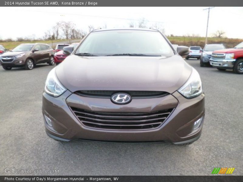 Kona Bronze / Beige 2014 Hyundai Tucson SE AWD