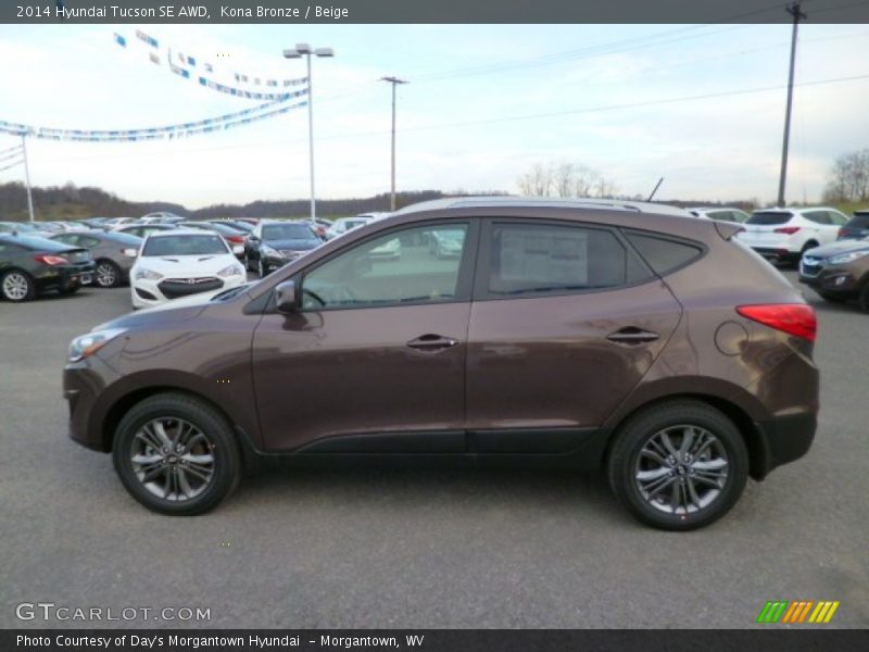 Kona Bronze / Beige 2014 Hyundai Tucson SE AWD