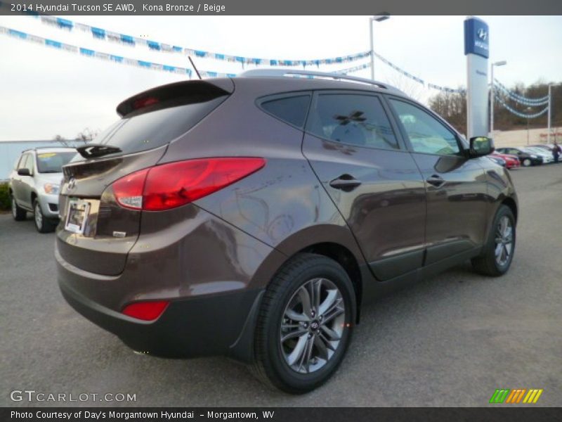 Kona Bronze / Beige 2014 Hyundai Tucson SE AWD