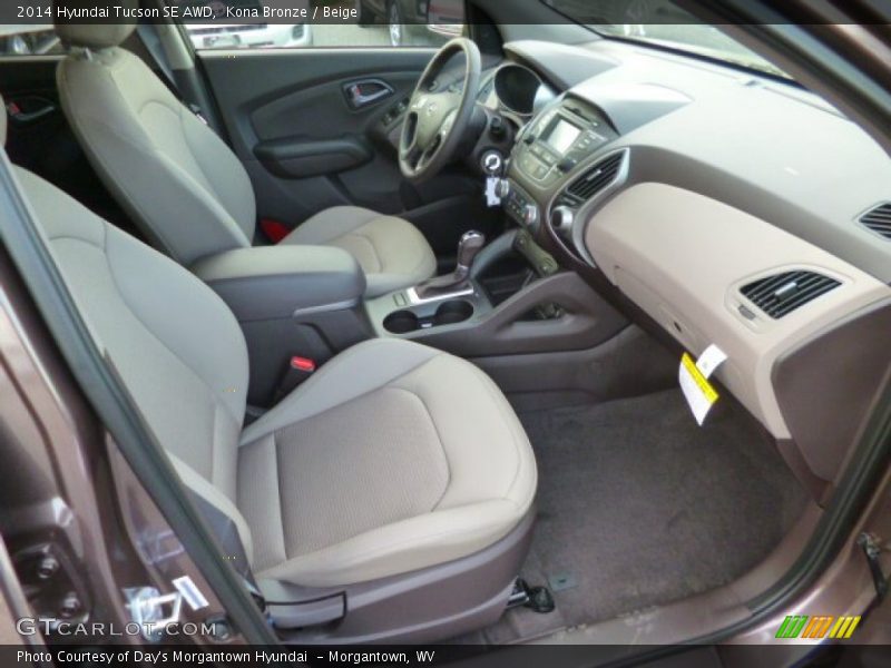 Kona Bronze / Beige 2014 Hyundai Tucson SE AWD