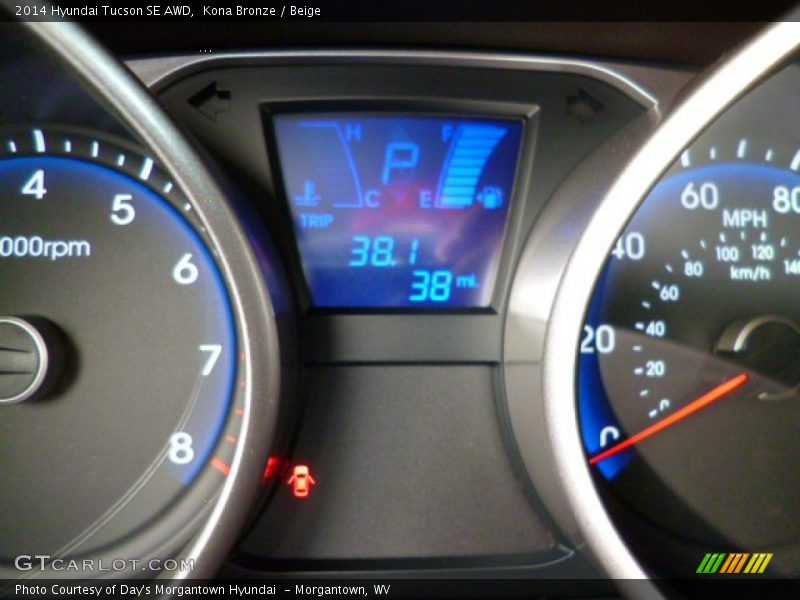 Kona Bronze / Beige 2014 Hyundai Tucson SE AWD