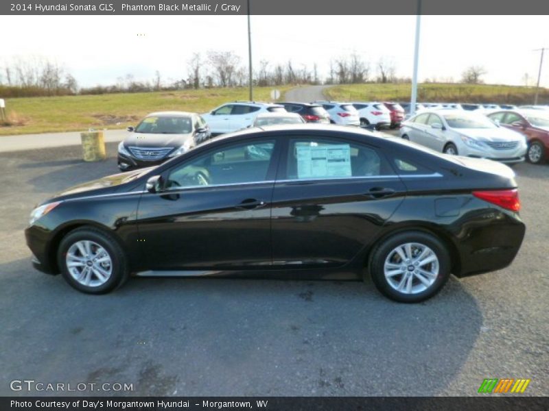 Phantom Black Metallic / Gray 2014 Hyundai Sonata GLS