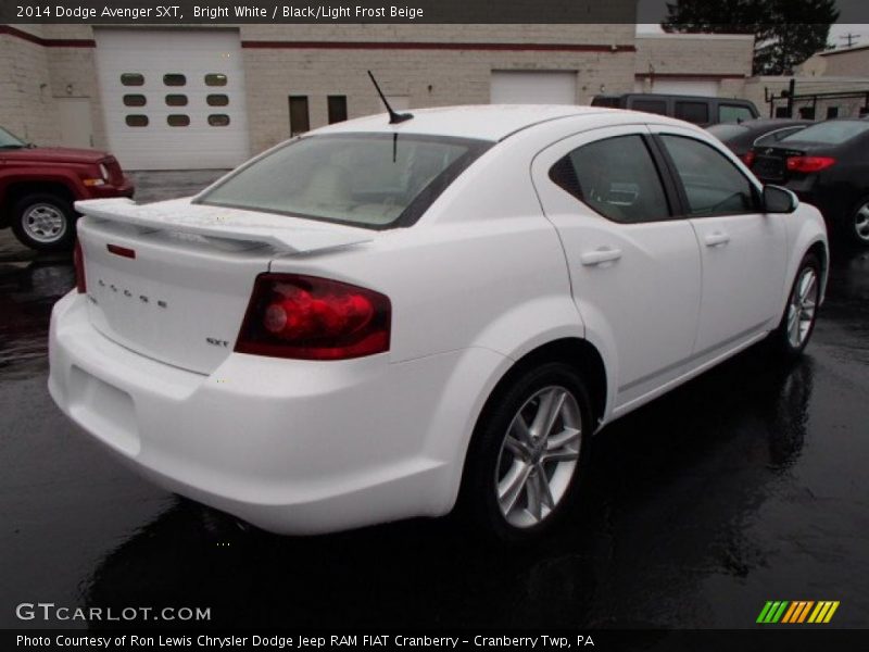 Bright White / Black/Light Frost Beige 2014 Dodge Avenger SXT