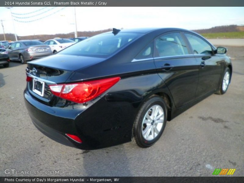 Phantom Black Metallic / Gray 2014 Hyundai Sonata GLS