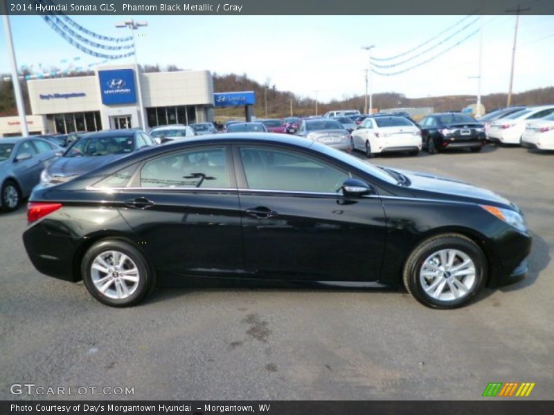 Phantom Black Metallic / Gray 2014 Hyundai Sonata GLS