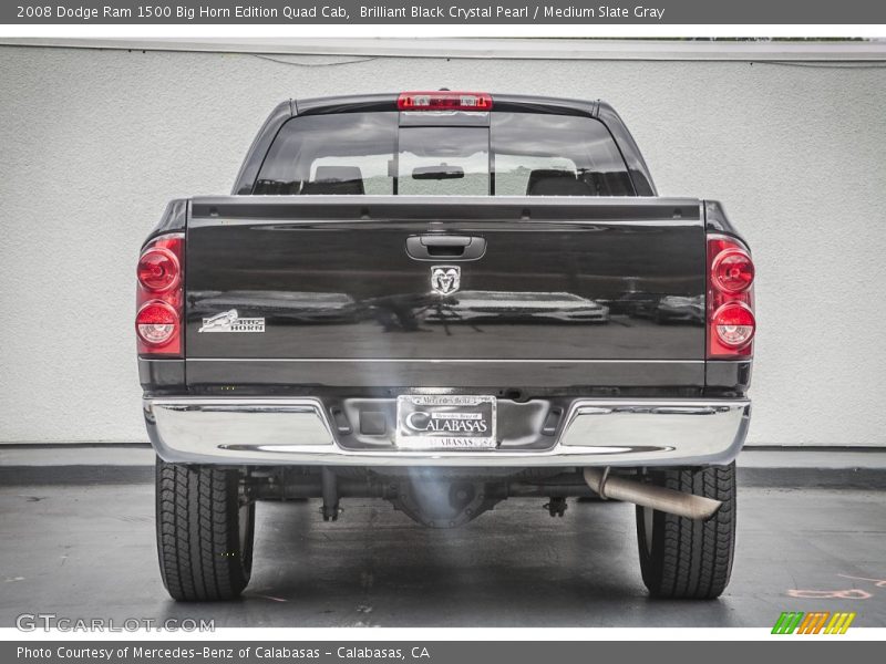 Brilliant Black Crystal Pearl / Medium Slate Gray 2008 Dodge Ram 1500 Big Horn Edition Quad Cab